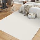 Soft Vinyl Floor Mat for Bedroom, 4'×6' Beige Waterproof Plastic Area Rug for Kitchen, Non-Slip Multi-Pupose Floor Cover Protector for Painting, Pet Accident, Splat Mat for Baby Spill by TinyTreasures Baby Boutique