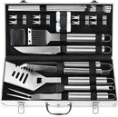 POLIGO 22PCS Heavy Duty BBQ Grill Accessories Set, Non-Slip Grill Tools for Outdoor Grill Set Thicker Stainless Steel Grill Utensils Set, Deluxe Grilling Tools Set in Aluminum Case Ideal Gifts for Men by GreenHaven Gardens