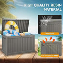 NUNU LAB 230 Gallon Large Resin Deck Box, Waterproof Outdoor Storage Box, Lockable Storage Bin for Patio Furniture, Garden Tools, Pool Accessories, UV-Resistant & All-Weather, Grey by GreenHaven Gardens