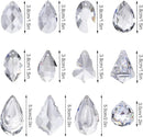 H&D Clear Jewelry Crystals Pendants Chandelier Lamp Lighting Drops Prisms Hanging Glass Prisms Parts Suncatchers Prisms Hanging Ornaments for Home,Office,Garden Decoration,Pack of 12 by GreenHaven Gardens