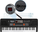 M SANMERSEN Piano for Kids with Microphone, Keyboard Piano for Beginners Electronic Keyboard 61 Keys with Dual Speakers/LED Display/AUX-in Jack/Music Stand Piano Toys for Boys Girls Ages 3-12 by TinyTreasures Baby Boutique