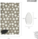 Encasa XO Ironing Mat/Pad (Large 48"x28") with 3mm Padding & Silicone Iron Rest for Steam Pressing on Tabletop or Bed - Heat Resistant, Portable, Quilting & Travel Blanket - Daisy Grey by CozyNest Decor