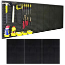 WallPeg Pegboard Kit - 3 ea. 24"x16" Black Peg Boards Panels - Made in USA by GreenHaven Gardens