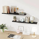 Floating Shelves for Wall, 48 Inch Floating Shelves for Home Decor, Wall Mounted Rustic Wood Shelves, Bathroom, Hanging Deep Shelf for Bedroom, Living Room, Kitchen (Black, Set of 2) by CozyNest Decor