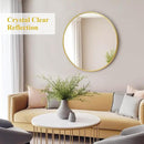 Fabuday Gold Circle Mirror for Bathroom - 24 Inch Golden Framed Round Mirror for Wall Decor, Living Room, Bedroom, Entryway Circular Mirrors by CozyNest Decor