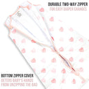 Mama Cheetah Baby Sleep Sack 2.5 TOG, Winter Baby Sleeping Bag with 2-Way Zipper, Organic Cotton Swaddle Transition Wearable Blanket for Boy Girl Infant Toddler, 24-48 Months, 1-Pack by TinyTreasures Baby Boutique