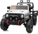 2 Seater Ride on Car Truck, 12V Kids Electric Ride on Toy for Big Kids Age 3-8 w/Remote Control- White by TinyTreasures Baby Boutique