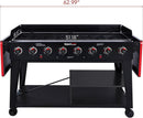 Royal Gourmet GB8003 8-Burner Propane Gas Grill with Foldable Side Tables, Large Propane BBQ Grill with Porcelain-Enameled Steel Wire Grates for Outdoor Party or Backyard Grilling, Black by GreenHaven Gardens