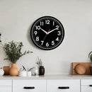 Wall Clock Black Battery Operated 10 Inch Simpel Silent Non Ticking Analog Decorative for Kitchen Bathroom Bedroom Office Living Room School Classroom(Black) by CozyNest Decor