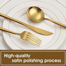 Matte Gold Silverware Set, 20-Piece Stainless Steel Flatware, Tableware Cutlery Service for 4, Satin Finish Utensils, Knife Fork Spoon for Home and Restaurant, Dishwasher Safe by CozyNest Decor