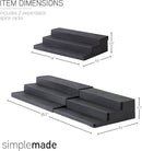 SIMPLEMADE 3-Tier Spice Rack Organizer - Versatile Storage Shelf for Kitchen, Bathroom, Bedroom & Office, Set of 2, Expandable Black by CozyNest Decor