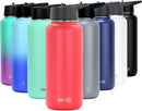 DRINCO Stainless Steel Water Bottle Spout Lid Vacuum Insulated Double Wall Water Bottle Wide Mouth (40oz 32oz 22oz 18oz 14oz) Leak Proof Keeps Cold or Hot (32 oz, 32oz Barn Red) by CozyNest Decor