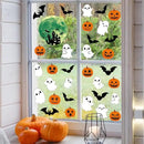 3 Sheets Glow in The Dark Halloween Window Clings Luminous Halloween Window Stickers Pumpkin Ghost Wall Decor Glowing Window Clings for Scary Halloween Theme Party Decorations by CozyNest Decor