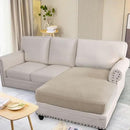 H.VERSAILTEX Super Stretch Individual Chaise Cover Sectional Couch Covers for L Shaped Sofa Both Left/Right Featuring Thick Jacquard Textured Twill Fabric (1 Piece Chaise Cover, Island Fossi) by CozyNest Decor
