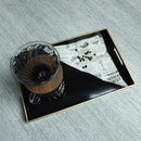 Spsyrine Black Decorative Serving Tray with Handles, Elegant Plastic Coffee Table Tray for Ottoman, Living Room, Home Decor 15.6" X 10.2" by CozyNest Decor