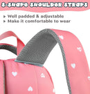 BLUEFAIRY Lightweight Water Resistant Backpack for Girls, Pink, 5-9 Years, Laptop Compartment, Adjustable Shoulder Straps, Breathable Mesh by TinyTreasures Baby Boutique