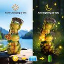 Garden Turtle Outdoor Statues, Solar Garden Statue Two Sweet Frog Face Turtles Decor with 3 LED Lights, Unique Art Resin Gifts for Patio Lawn Porch Yard by GreenHaven Gardens