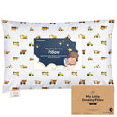 KeaBabies Toddler Pillow with Pillowcase, Jumbo 14X20 - Soft Organic Cotton Toddler Pillows for Sleeping - Machine Washable - Perfect for Travel, Toddler Bed Set (Construction) by TinyTreasures Baby Boutique