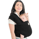 KeaBabies Baby Wrap Carrier - All in 1 Original Baby Carrier Newborn to Toddler Sling, Easy to Wear, Hands Free Bonding, Lightweight, Breathable Infant Wraps (Trendy Black) by TinyTreasures Baby Boutique