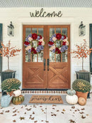 Fall Wreaths for Front Door, 24 inch Autumn Wreath with Hydrangeas Berries Large Fall Door Wreath Artificial Hydrangea Flowers Wreaths Autumn Decorations for Farmhouse Thanksgiving Harvest Door Wall by CozyNest Decor