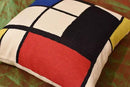 Kandinsky Modern Pillow Cover Red White Blue Black - Tableau Geometric Pillowcase Abstract Chair Cushion Contemporary Outdoor Boho Chair Handmade Wool 18x18 by CozyNest Decor