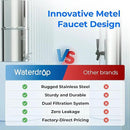 Waterdrop Gravity-fed Water Filter System, Reduces Lead and up to 99% of Chlorine, NSF/ANSI 42&372 Standard, with 2 Black Carbon Filters and Metal Spigot, King Tank Series, WD-TK-A by CozyNest Decor