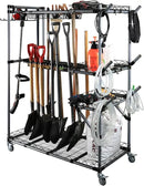 BIG Garden Tool Organizer with Wheels - Rolling Storage Rack - Multifunctional Cart by GreenHaven Gardens