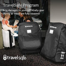 UPPAbaby Travel Bag for Vista and Cruz Strollers - Includes TravelSafe Program Coverage, Inner Wheel Bag and Storage Pocket - Smooth Wheels, Handles + Durable Design by TinyTreasures Baby Boutique