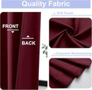 Simplebrand Ava Burgundy Blackout Curtains for Bedroom 63 Inch Length 2 Panels Set, Nursery Thermal Insulated Energy Saving Rod Pocket Window Treatment Curtains Blackout Drapes, W40 x L63 Inch by TinyTreasures Baby Boutique