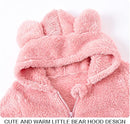 Baby Fleece Jumpsuits Infant Bear Ear Snowsuit Newborn Hooded Romper Warm Coat by TinyTreasures Baby Boutique