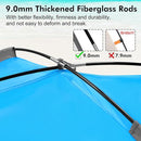 WhiteFang Beach Tent Anti-UV Portable Sun Shade Shelter for 3/4/6/8 Person, Extendable Floor with 3 Ventilating Mesh Windows Plus Carrying Bag, Stakes and Guy Lines by TinyTreasures Baby Boutique