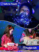 EEW 2-Pack 200 LED Solar String Lights Outdoor, Solar Christmas Lights with 8 Lighting Modes, Waterproof Green Wire Solar Tree Lights for Outside Xmas Wedding Party Garden Patio Decorations (Blue) by GreenHaven Gardens
