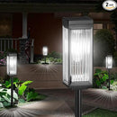 Solar Pathway Lights Outdoor, 2 Pack Upgraded Solar Lights Outdoor Waterproof, Bright Up to 15 Hrs Auto On/Off Garden Light for Yard Patio Lawn Path Walkway Driveway Outside Decor(Cool White) by CozyNest Decor