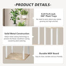 AZERPIAN Plant Stand 6 Tier Indoor Metal Flower Shelf for Multiple Plants Corner Tall Flower Holders for Patio Garden Living Room Balcony Bedroom, White by GreenHaven Gardens