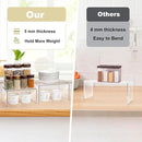 Acrylic Clear Kitchen Rack for Dishes, Spices Jars and Mugs, Kitchen Counter Cabinet Organizer, Clear Spice Rack Shelves, 5mm Thick, 2 Pack by CozyNest Decor