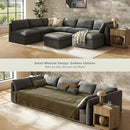 mopio Oversized Modular Sectional Sofa with Fully Removable Covers and Storage, Convertible U, L-Shaped and Sleeper Sectional, Modern Couches with Ottoman Chaise (Stone Gray Fabric, 9 Seats, Sleeper) by CozyNest Decor