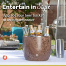 SNOWFOX XL Premium Vacuum Insulated Double Wall Stainless Steel Ice Bucket with Lid/Scoop, Bar Accessories, Large Elegant Party Bucket, Chills Several Bottles, Beautiful Entertaining Supplies, 7 Liter by CozyNest Decor