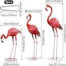 XONOR Metal Flamingo Garden Statues Large Red Flamingo Yard Art Outdoor Sculptures for Home Patio Lawn Backyard Décor, Set of 3 by GreenHaven Gardens
