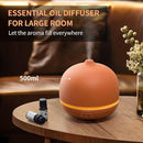 Wanlola Stone Diffusers for Essential Oils Large Room,500ml Handmade Ceramic Diffuser with 4 Timer & 10 Ambient Light Settings for Home Office (Terracotta) by CozyNest Decor
