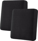 H.VERSAILTEX Super Stretch Individual Seat Cushion Covers Sofa Covers Couch Cushion Covers Slipcover Sets Thick Jacquard Textured Twill Fabric (2 Piece Medium Sofa Cushion Covers, Black) by CozyNest Decor