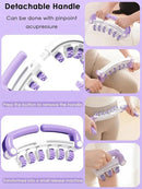 Anti Cellulite Massager Roller w/Detachable Roller Handles for Whole Body, Leg, Lumbar, Shoulder, Back, Arm Massage Stretch Roller Swelling Release Stress Relief Yoga Goods Dieting Equipment by CozyNest Decor