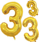 GOER Gold Foil Balloons Number 3,Huge Number Balloons for 3rd Birthday Party Supplies Anniversary Decorations(3 pcs,42 inch,32 inch,16inch) by TinyTreasures Baby Boutique