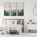 IARTTOP Large Mountain Wood Wall Art Framed Decor Set Of 3, Modern Mountain Landscape Wall Art Nature Artwork Wall Decor For Bedroom, Living room, Office-16 x32 by CozyNest Decor