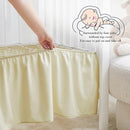 Horbaunal 2 Pack Crib Skirt & Crib Bed Sheet Set, Cream Crib Bed Skirt 28" x 52" with 14" Drop Dust Ruffle, Soft Microfiber Toddler Bedskirt Nursery Bedding Skirt for Baby Girls and Boys by TinyTreasures Baby Boutique