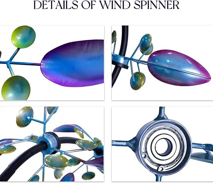 Peacock Wind Spinners Outdoor, Garden Spinners Metal Large 87 inches, Wind Sculptures for Yard Decor(87 x 30 Inches), photo 2 of 6