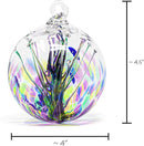 Luke Adams Handmade Glass Gazing Balls for Garden on Clearance – Hand Blown Glass Gazing Ball for Yard Décor – Decorative Garden Globe (Sea Sky Violet) by CozyNest Decor