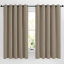 NICETOWN Taupe Window Treatments 66 inch Length 2 Panels Set, Grommet Blackout Room Darkening Thermal Curtains Sound Reducing for Bedroom/Kid Room, W66 x L66 by TinyTreasures Baby Boutique