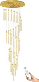 Chandeliers for Living Room 38-Lights Modern Crystal Light Extra Large Chandelier Light Fixture Entryway Foyer High Ceiling Chandeliers Lighting with Sloping Ceiling (Gold Chandelier) by CozyNest Decor