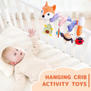 Koty Car Seat Toys, Infant Baby Spiral Plush Activity Hanging Toy for Stroller Bar Pram Crib with Music Box BB Squeaker & Rattles(Orange Fox) by TinyTreasures Baby Boutique