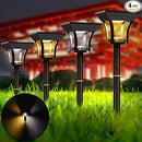 CINOTON 2-in-1 Solar Pathway Lights Outdoor with 4 Lighting Modes, IP65 Waterproof LED Solar Powered Wall Lights for Garden Yard Patio Lawn Porch Walkway Backyard Driveway, Warm & Cold White 4 Pack by GreenHaven Gardens